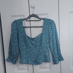 flowy, floral top